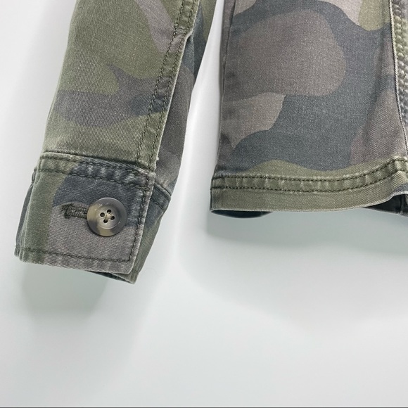 Express Camo Drawstring Utility Jacket Green S - Picture 9 of 12